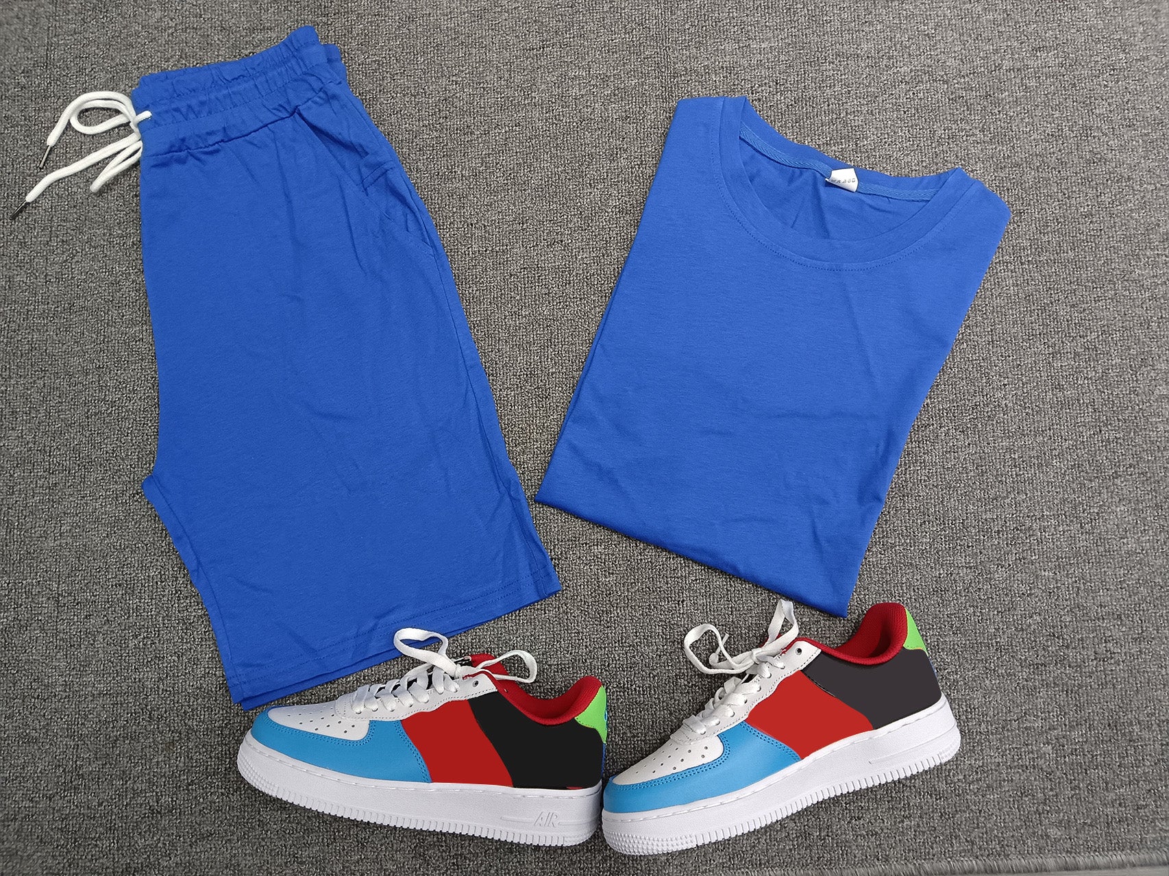 Men's Casual Short Sleeve T-Shirt & Athletic Shorts Set - Comfortable Summer Outfit for Gym, Running, and Outdoor Activities