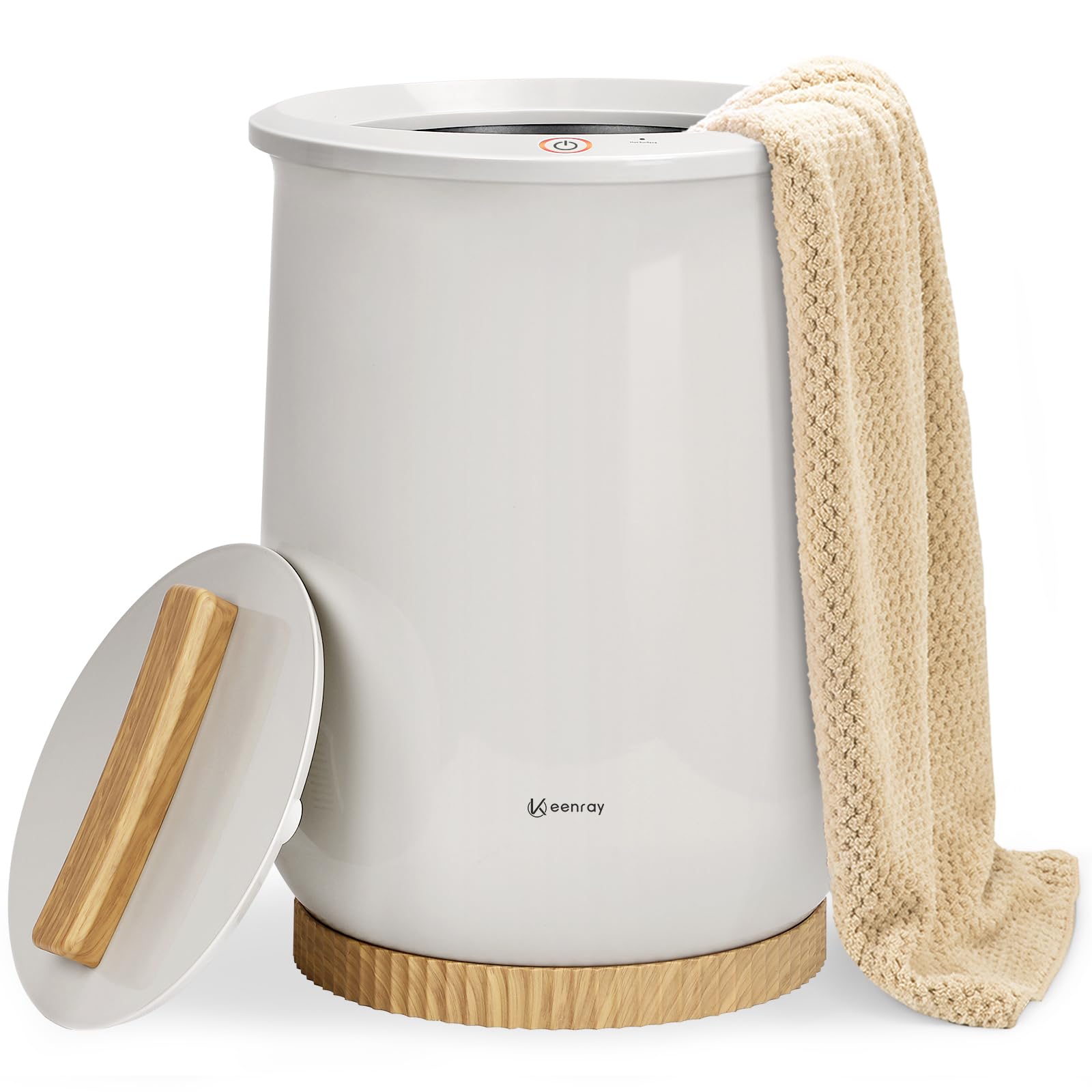 **Keenray Luxury Towel Warmer Bucket - Large Bathroom Towel Warmer with Auto Shut Off, Holds 2 Oversized 40