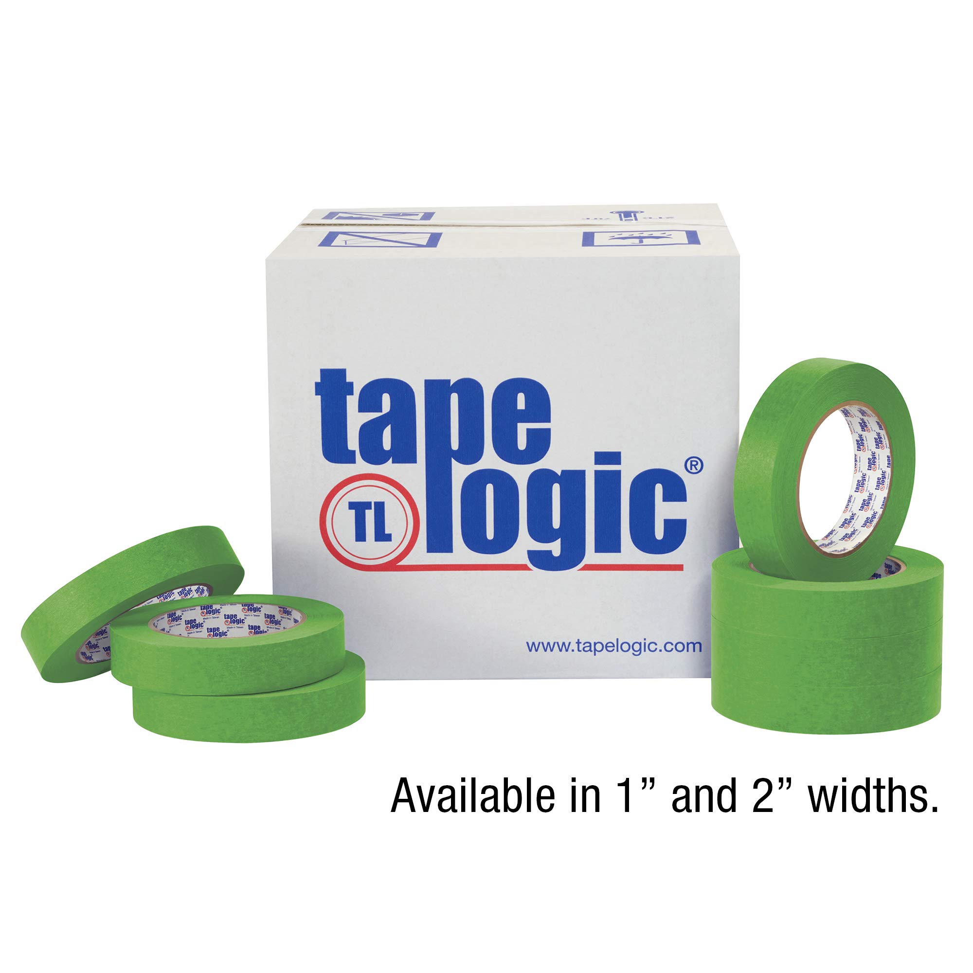 Aviditi Tape Logic 2 Inch x 60 Yards Premium Green Painter's Tape - 24 Pack for Sharp Paint Lines | Low-Tack Adhesive for Delicate Surfaces | Residue-Free Removal | Perfect for Home Painting, DIY Projects & Wall Decorating