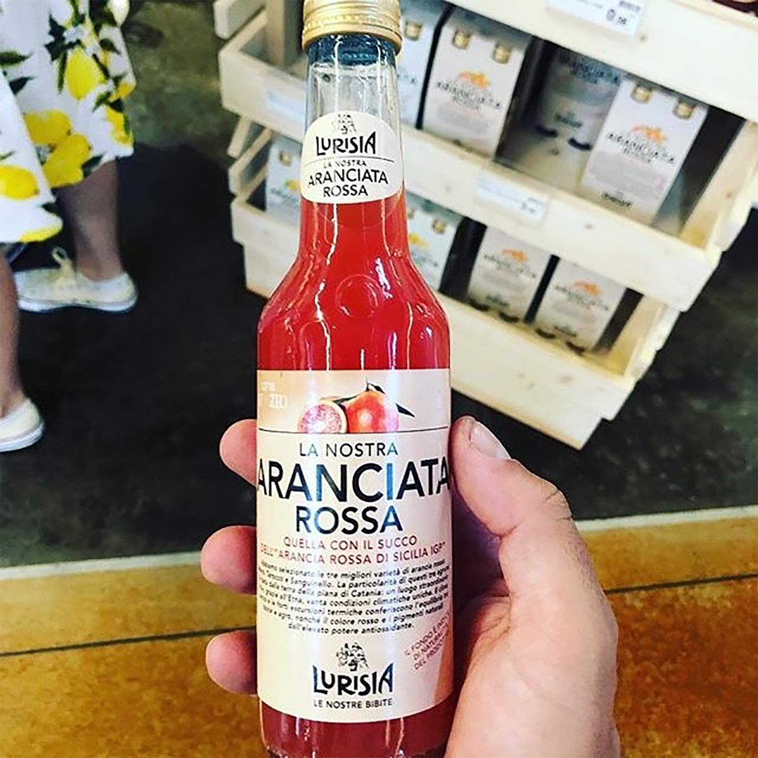 Lurisia La Nostra Aranciata Rossa Blood Orange Soda - 24 Glass Bottles (9.3 oz Each) | Italian Carbonated Beverage | Refreshing Drink for Parties, Picnics & Summer Gatherings