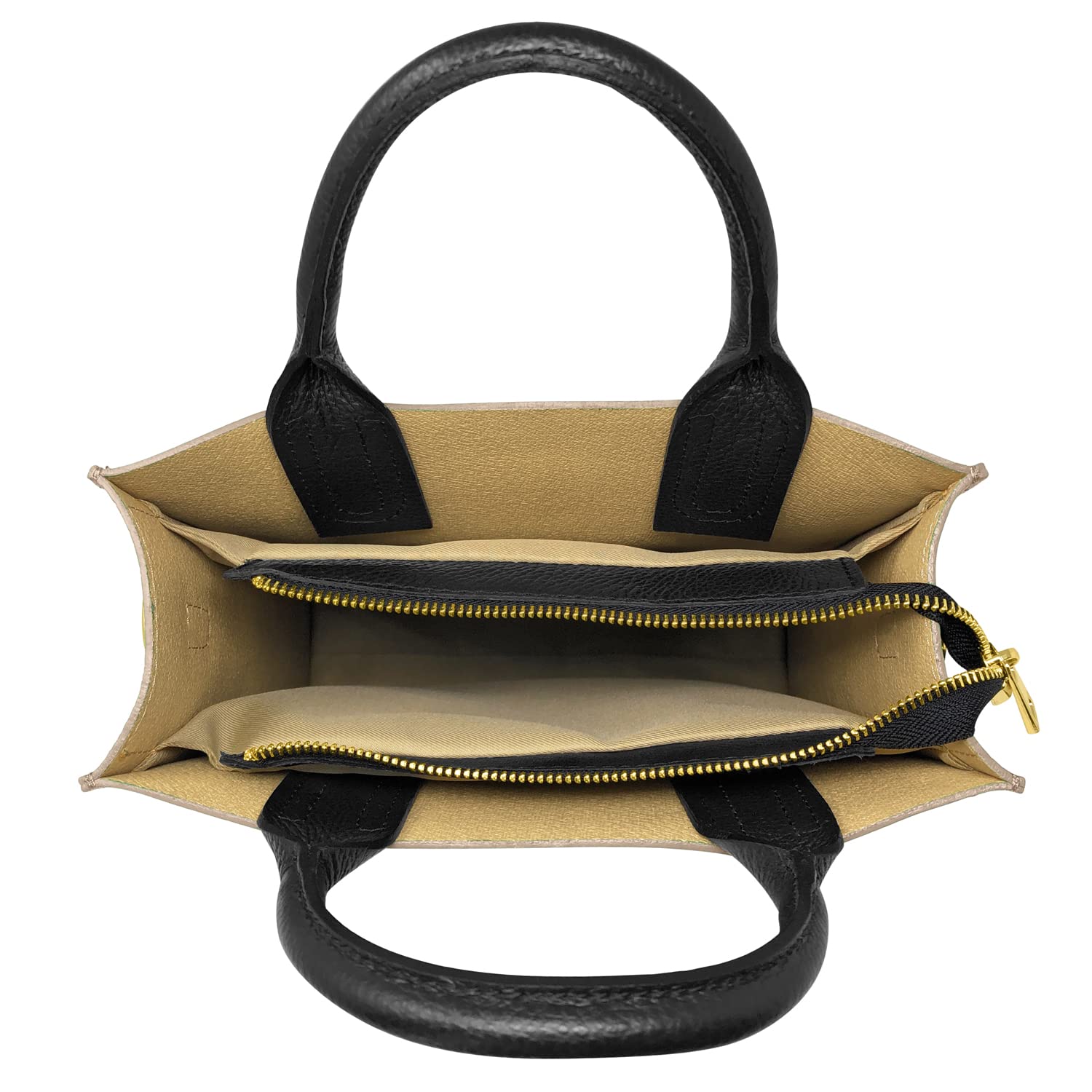 Parubi Women's Handbag with Shoulder Strap, Genuine Soft Leather, Made in Italy, Large Elegant Semi-Structured Shopping Tote with Handles - Clizia Model - Perfect for Work, Travel & Daily Use