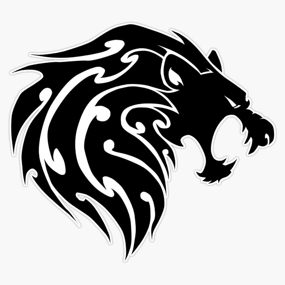 Leyland Designs Tribal Lion Vinyl Sticker - 5