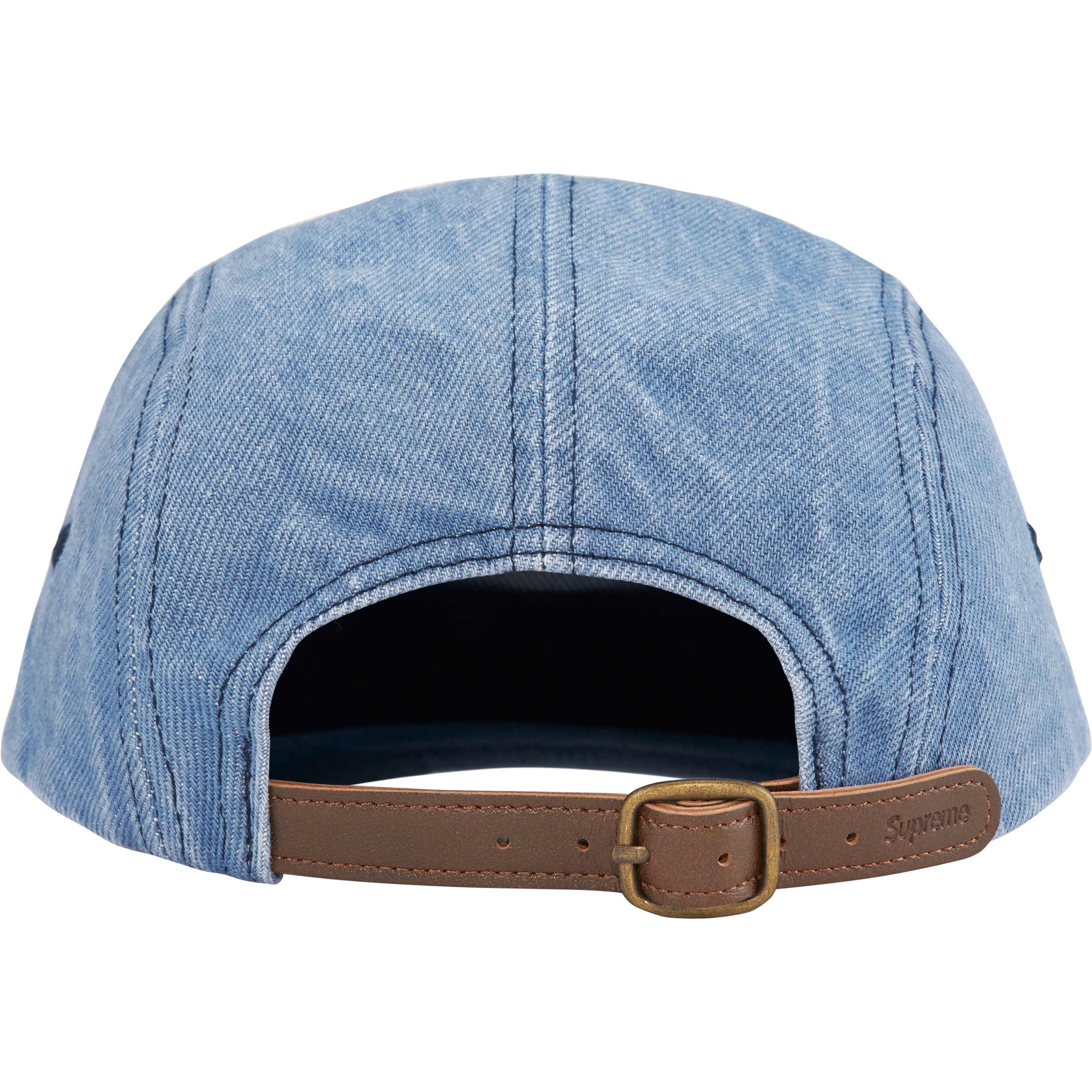 Supreme FW24 Washed Chino Twill Camp Cap Denim - Stylish Unisex Baseball Hat for Streetwear & Outdoor Adventures