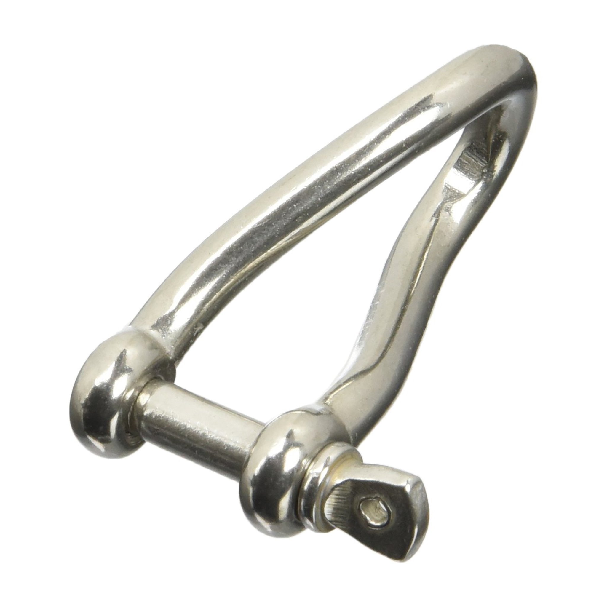 Al Fresco Twisted Shackle M8 - Heavy Duty Stainless Steel D-Shackle for Marine, Boating, and Outdoor Use - Perfect for Rigging, Sailing, and DIY Projects