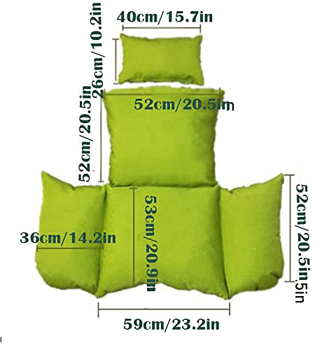 Premium Egg Chair Cushion Replacement - Outdoor Rattan Wicker Hanging Swing Chair Pad - Removable & Durable for Indoor/Outdoor Use - Perfect for Patio, Garden, Balcony & Poolside Relaxation (Cushion Only)
