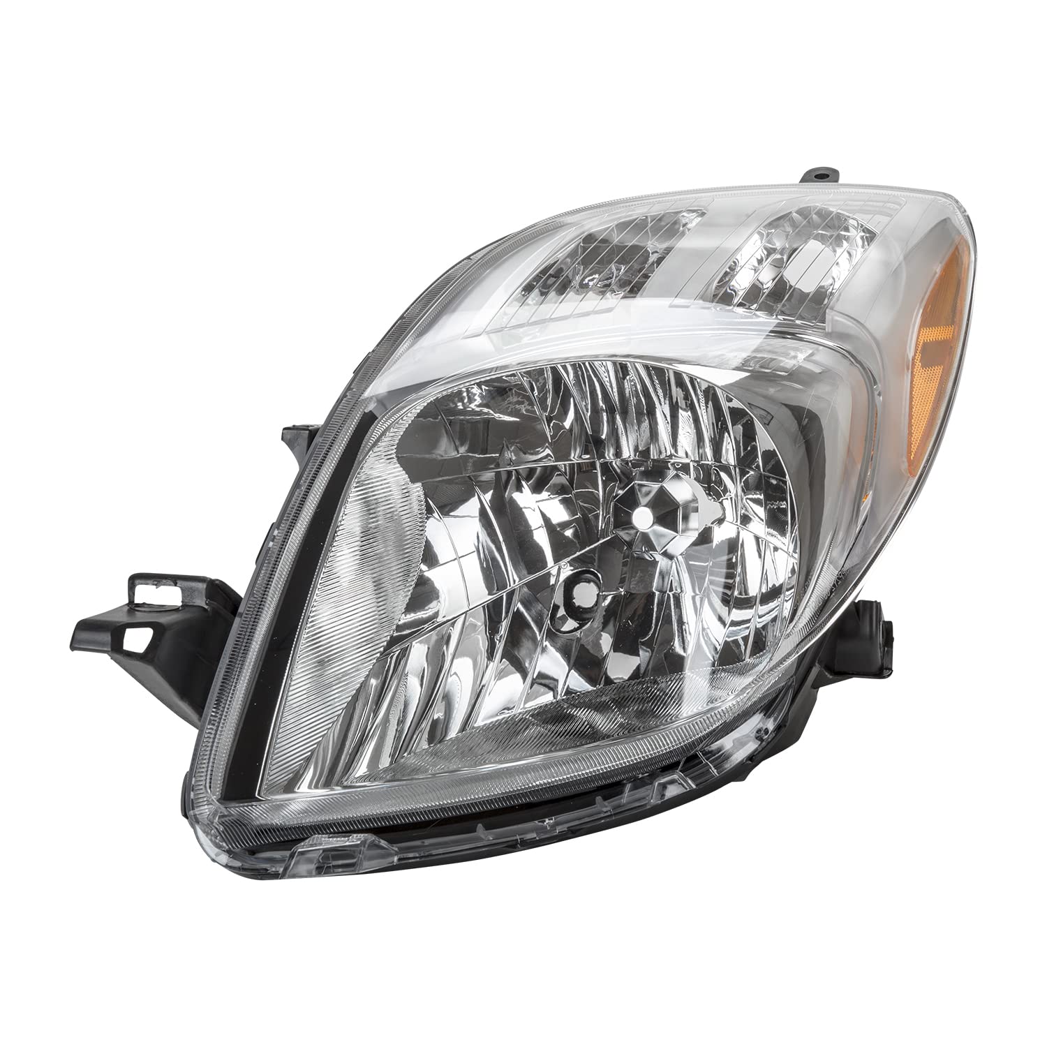 TYC Left Headlight Assembly Compatible with 2007-2008 Toyota Yaris - Replacement for Broken or Foggy Headlights - Perfect for Night Driving and Road Safety