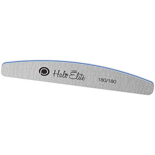 Halo Elite Zebra Moon Nail Foam Files - 180/180 Grit Professional Nail Buffing Blocks for Salon & Home Manicure | Perfect for Nail Art, Gel Polish & Acrylic Nails
