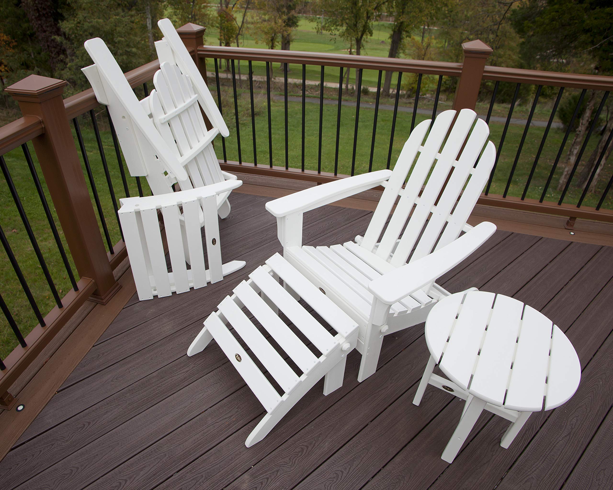 Trex Outdoor Furniture Cape Cod 2-Piece Folding Adirondack Chair Set - Durable Rainforest Canopy Design for Patio, Deck, Garden & Backyard Relaxation