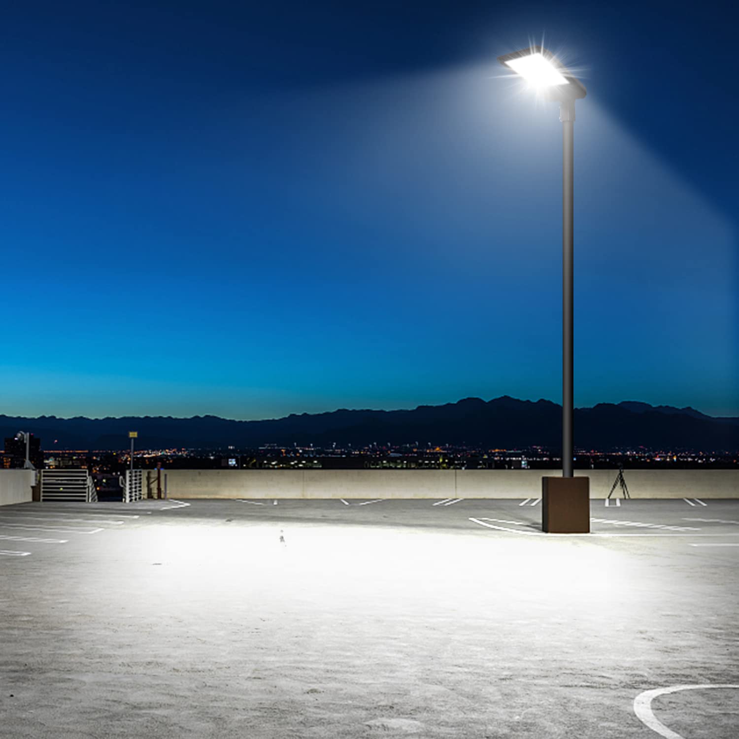 45000LM 300W LED Parking Lot Light, Dusk to Dawn Outdoor Flood Light, IP65 Waterproof, 5500K Daylight, 100-277V Commercial Shoebox Fixture - Perfect for Stadiums, Yards, Parks, Streets & Large Outdoor Areas