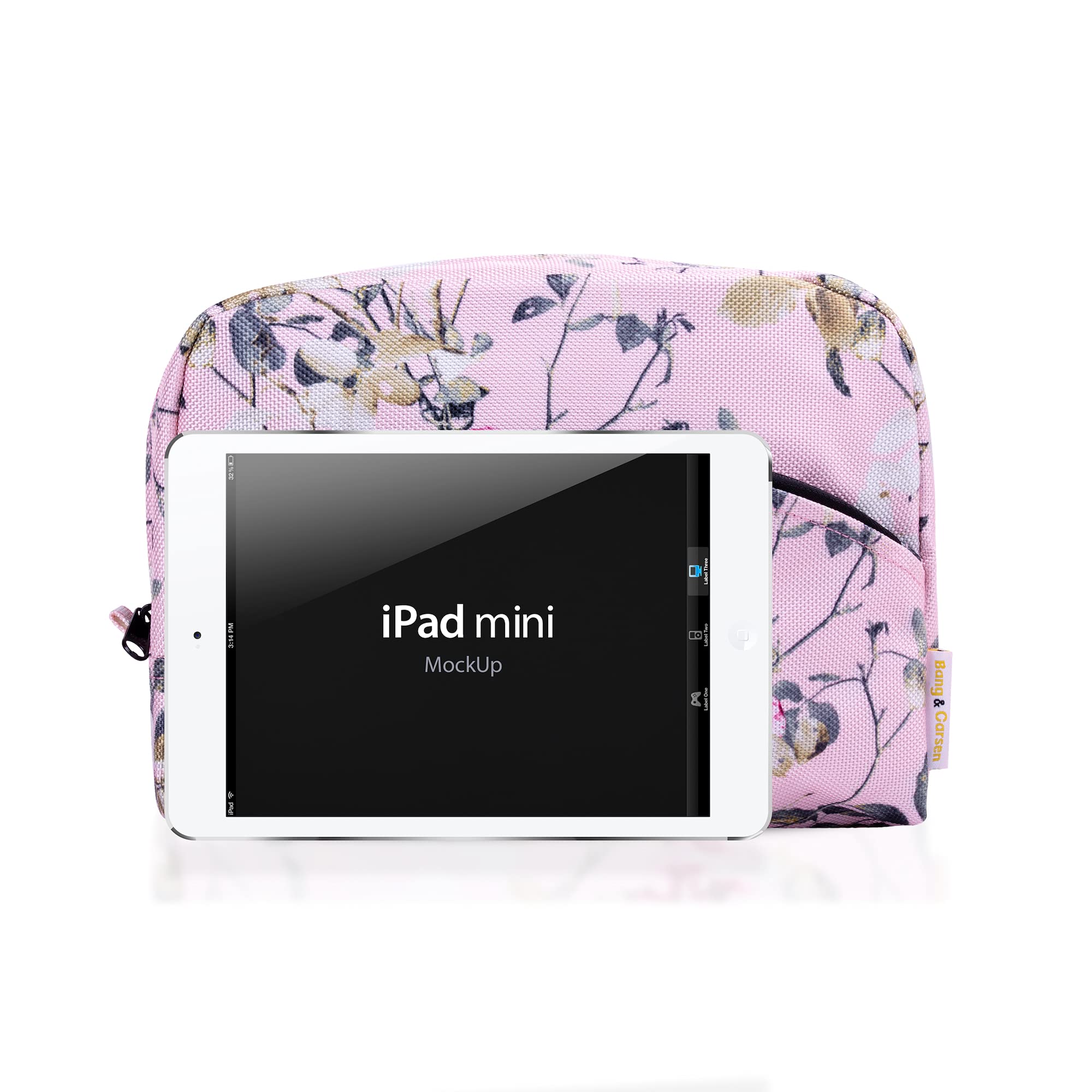 Large Makeup Bag for Women - Waterproof Zippered Travel Cosmetic Organizer - Spacious Leakproof Makeup Pouch with Spring Roses Design - Perfect for Travel, Gym & Daily Beauty Storage
