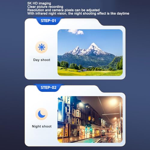 Jectse 5K 50MP Digital Camera with WiFi & 50X Zoom - 4.0'' IPS Screen Vlogging Camera for YouTube, IR Night Vision Travel Camera for Photography - 4800mAh Long Battery Life - Perfect for Travel Vlogging, Outdoor Adventures & Night Photography