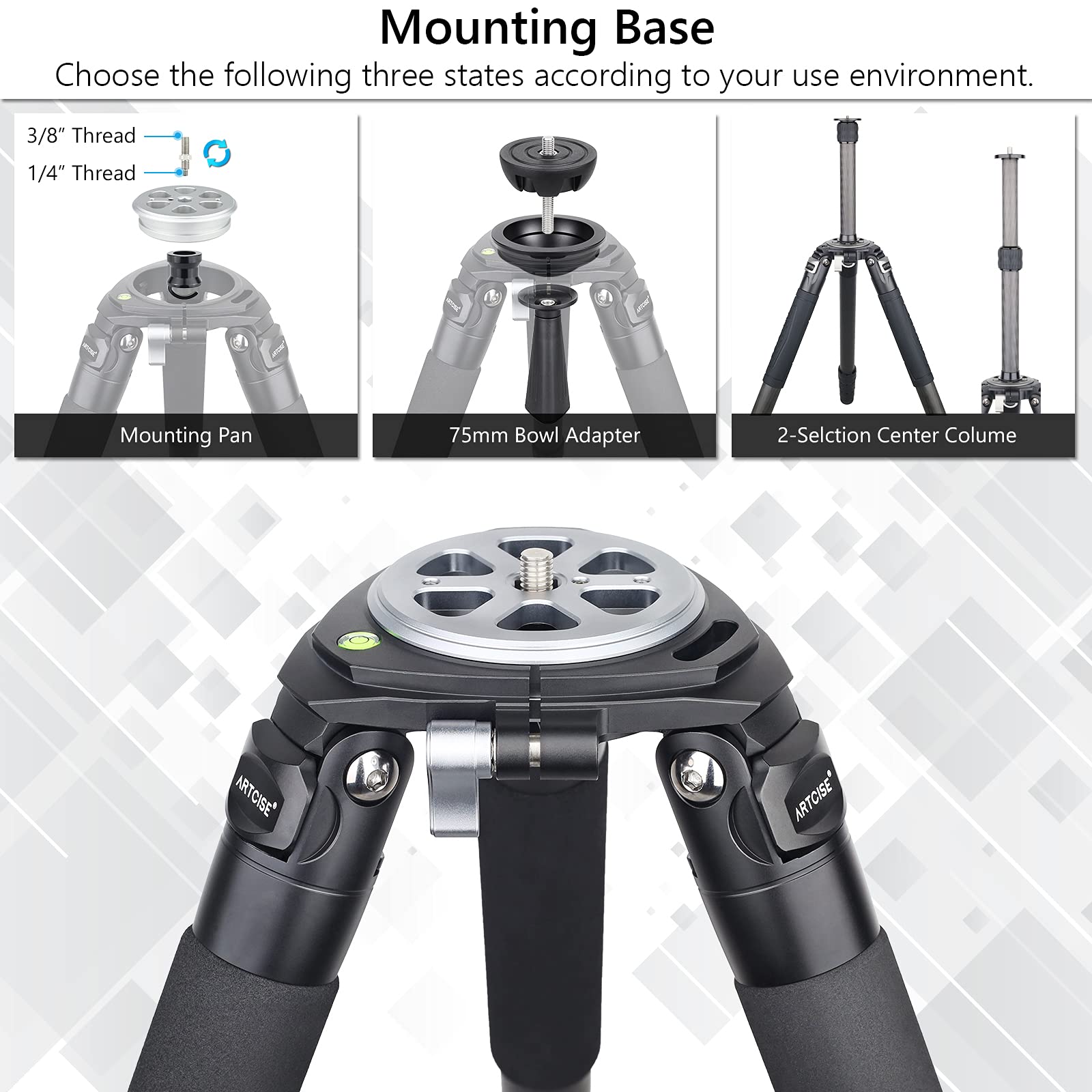 10-Layer 40mm Carbon Fiber Tripod with 2-Section External Center Column - Ultra Stable Professional Heavy Duty Carbon Bowl Tripod (Max Load 88 lbs/40 kg) for DSLR Cameras & Camcorders - Perfect for Outdoor Photography, Studio Shoots & Videography (90C Ultra Model)