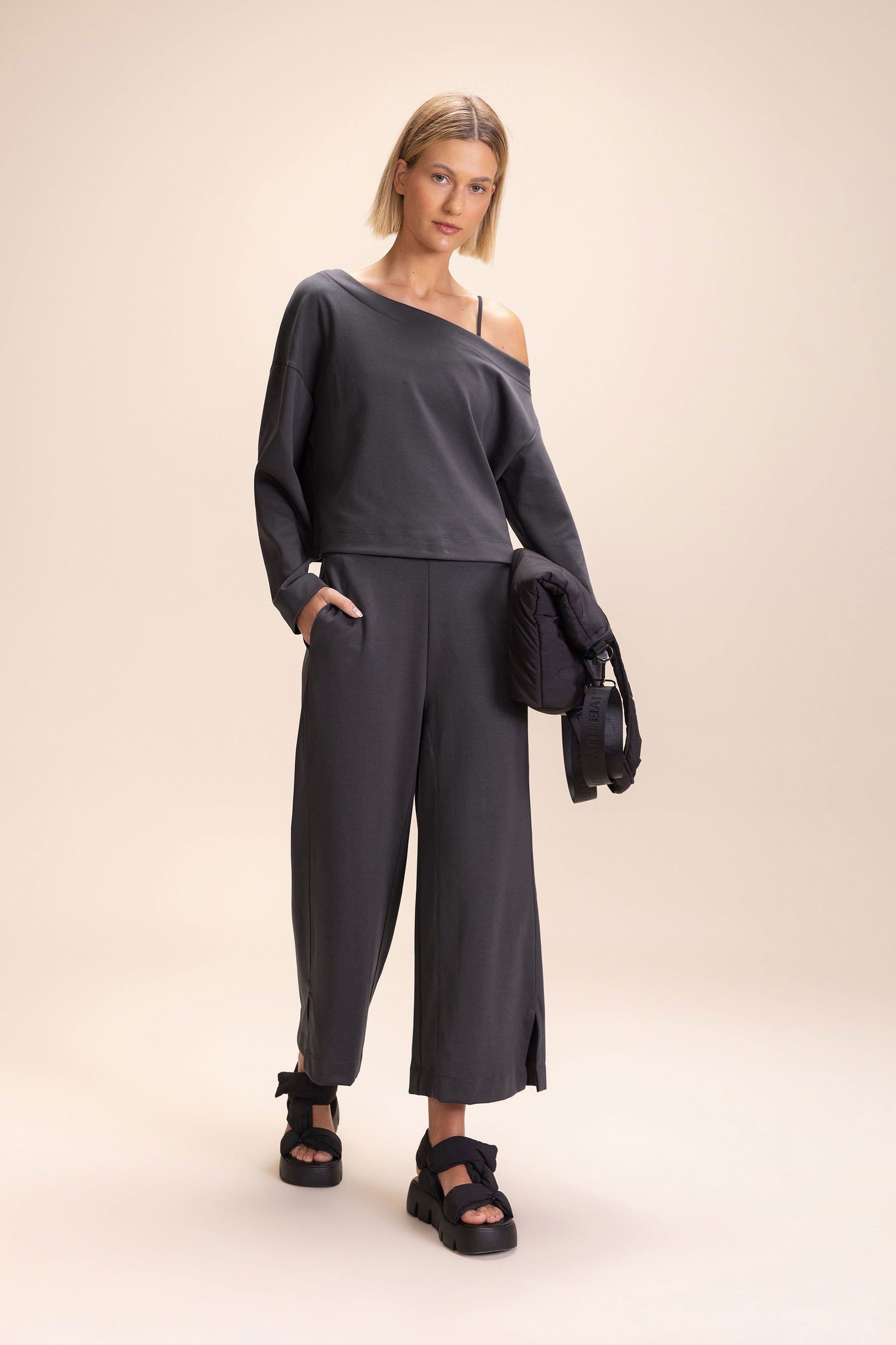 Galax Knit Wide Leg Pants for Women - Stretchy High Waist Comfortable Lounge Pants - Perfect for Yoga, Travel & Casual Wear
