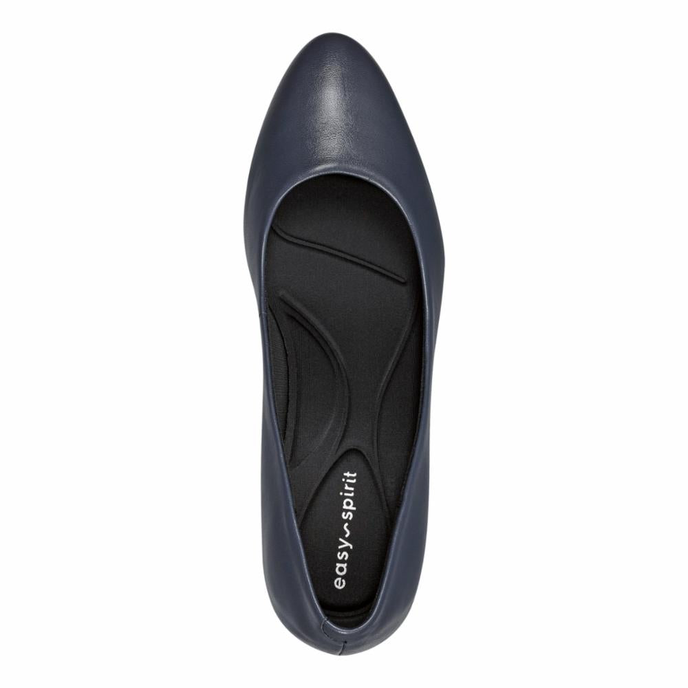 Easy Spirit Women's Cosma Blue M Slip-On Sneakers - Comfortable Casual Shoes for Walking, Travel & Everyday Wear