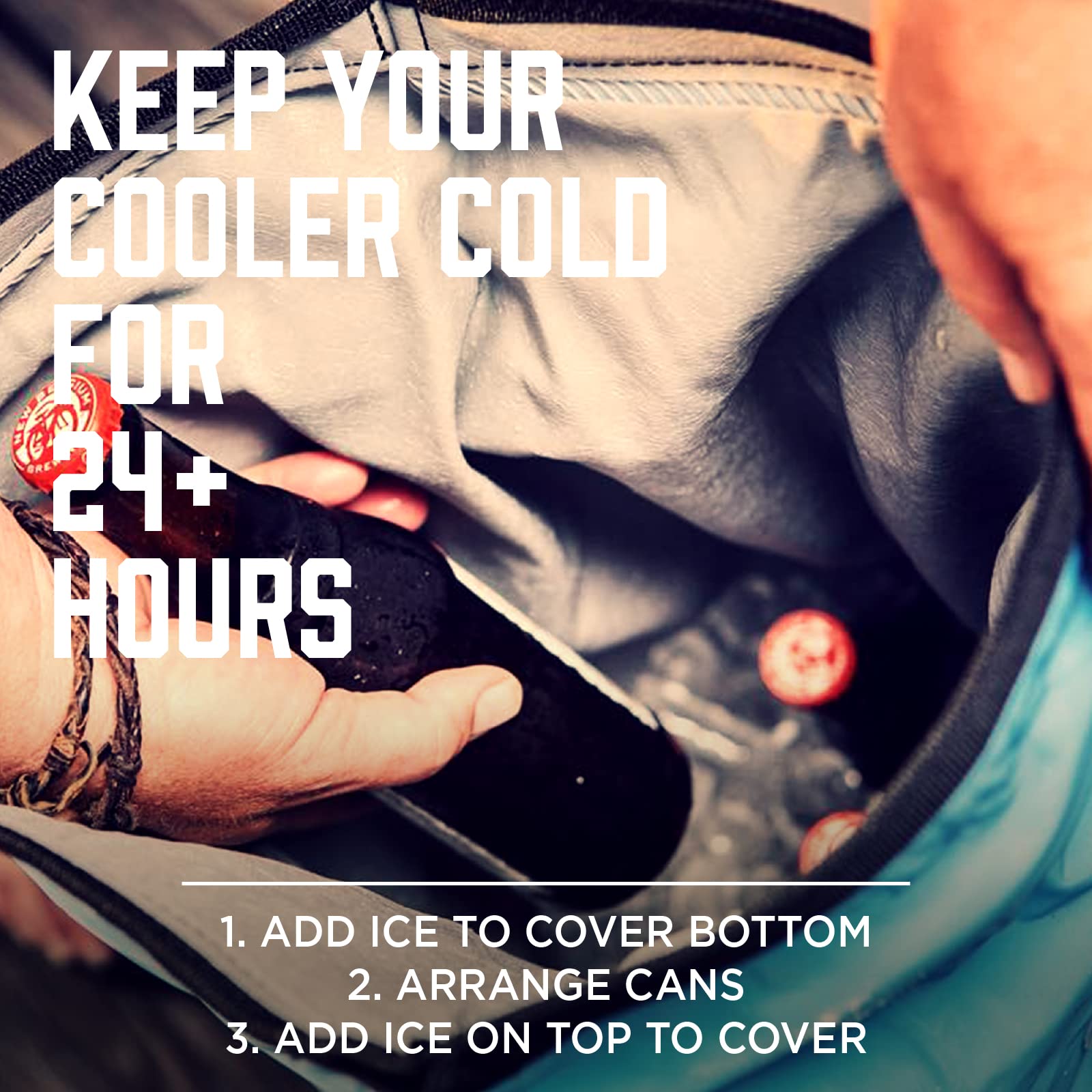 ICEMULE Classic Collapsible Sling Strap Cooler - Hands Free Waterproof Soft Sided Cooler Bag with 24+ Hours Cooling | Perfect for Beach, Camping, Hiking, Picnics & Outdoor Adventures