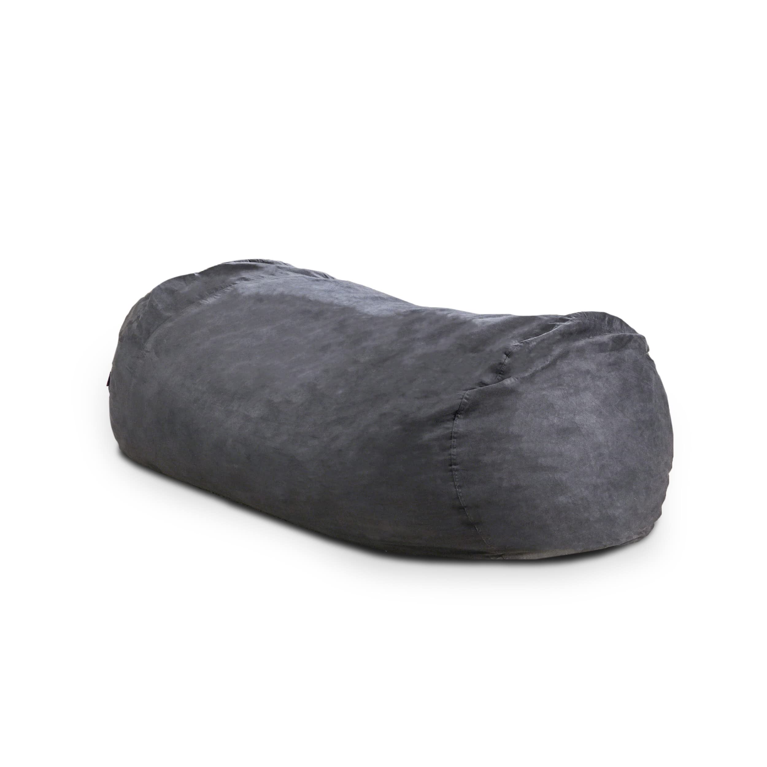 Christopher Knight Home Traditional David 7 Foot Bean Bag - Oversized Black Bean Bag Chair for Adults & Teens | Perfect for Living Room, Game Room, Dorm & Home Theater Lounging