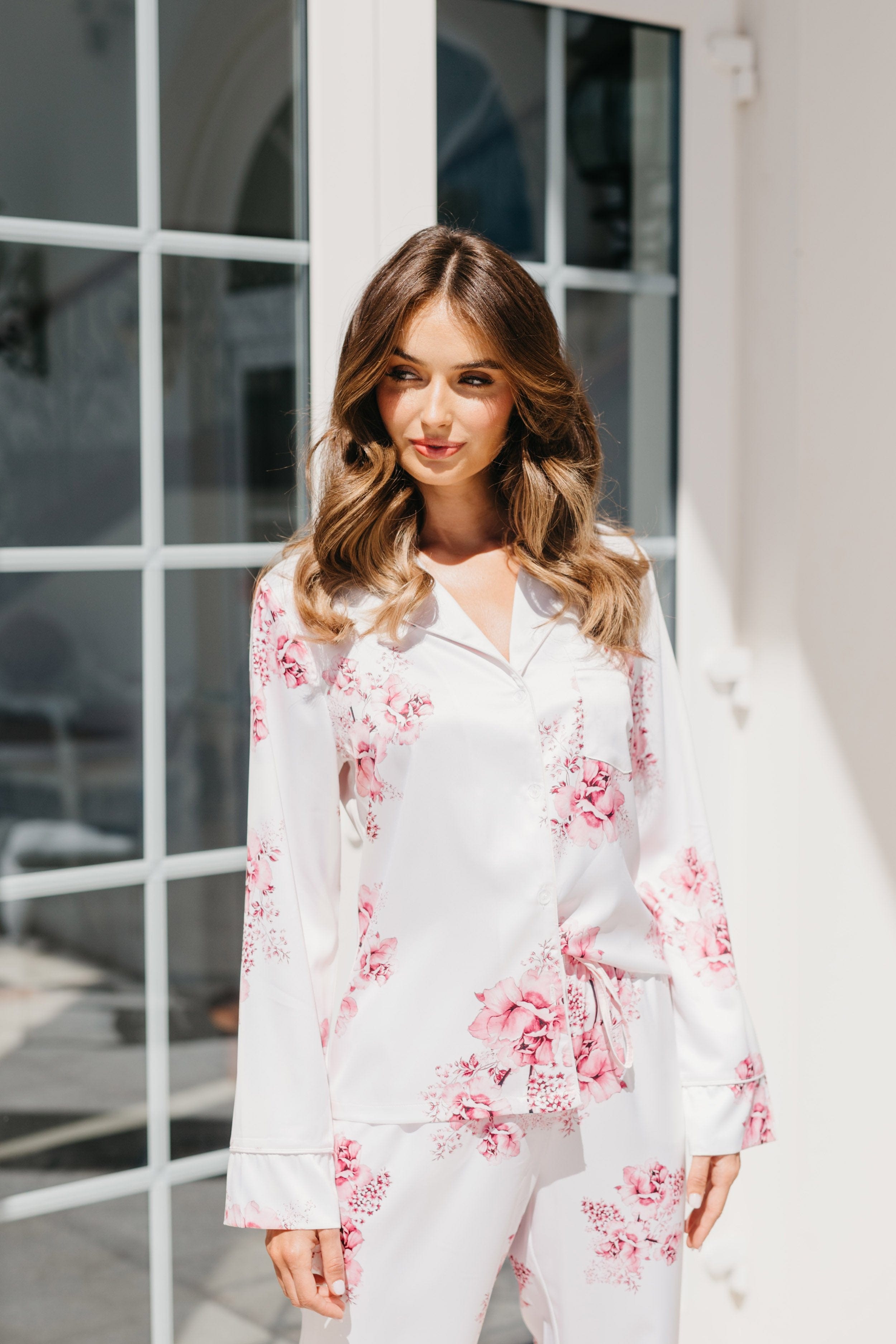 Katerina Floral Printed Pajama Set for Women - Soft & Comfortable Sleepwear - Perfect for Lounging, Bedtime & Relaxation