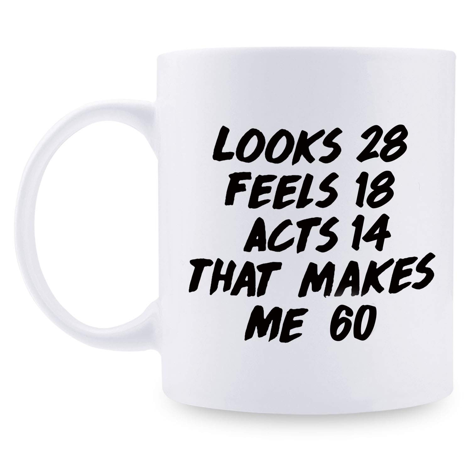 60th Birthday Gifts for Women 1959 - Funny 60 Years Old Birthday Coffee Mug for Mom, Wife, Sister, Friend - 11oz Ceramic Cup - Perfect Retirement Gift, Office Gift, Mother's Day Present