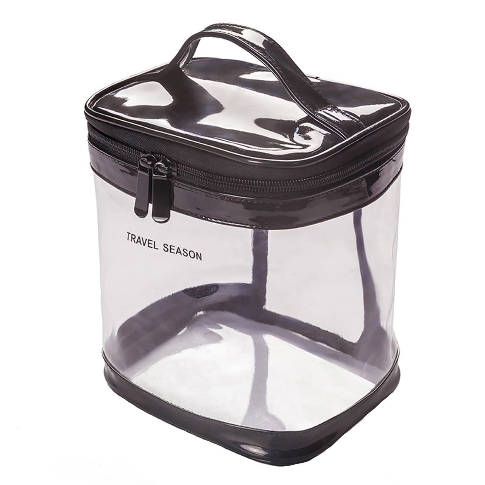 Comigeewa Large Clear Waterproof Makeup Bag - Spacious Travel Cosmetic Organizer for Women & Men, Perfect for Toiletries, Skincare, and Cosmetics Storage - Ideal for Travel, Gym, and Daily Use