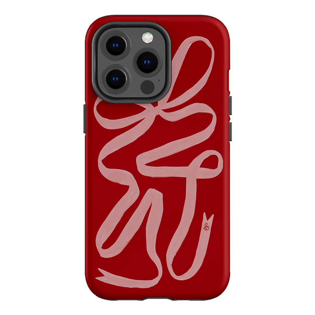 Cupid's Bow Ribbon Phone Case for iPhone & Samsung - Elegant Valentine's Day Gift for Her, Romantic Couple Accessory | Perfect for Dating, Anniversaries & Special Occasions