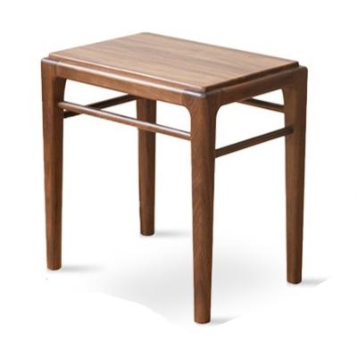 Solid Black Walnut Wood Makeup Stool - Durable & Stylish Vanity Seat for Bedroom, Bathroom, or Dressing Room