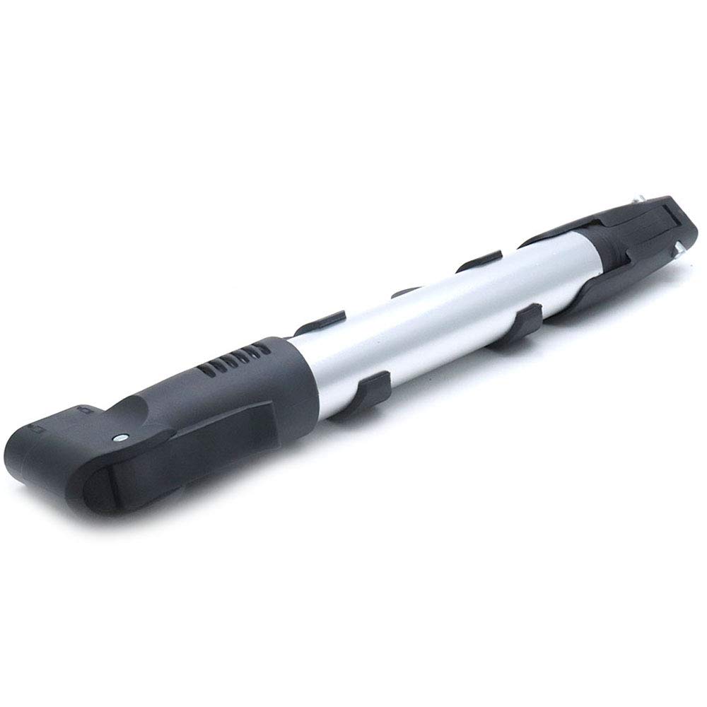 Portable Manual Bike Pump - Aluminum Alloy Bicycle Tire Inflator with Dual Valve for Road & Mountain Bikes - Compact & Lightweight for Cycling, Camping & Emergency Use