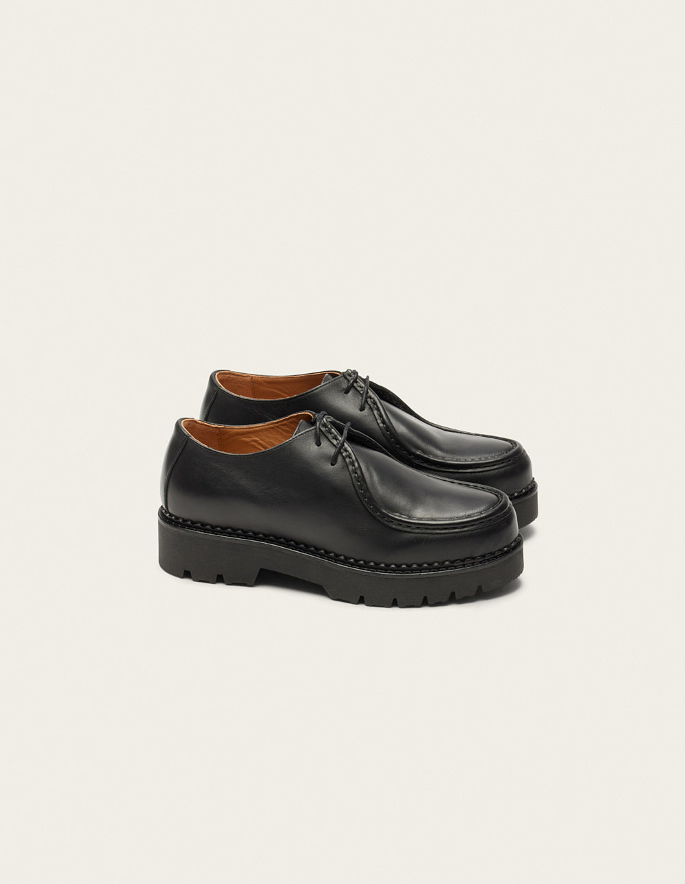 Black Leather Deborah Derbies - Stylish & Comfortable Men's Dress Shoes for Office, Business & Formal Occasions