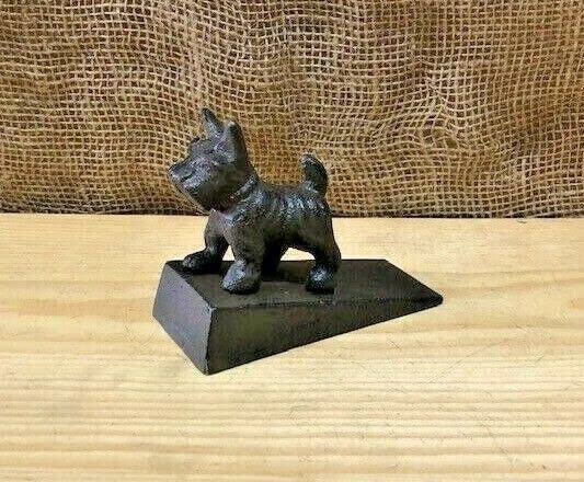 Vintage Cast Iron Scottish Terrier Dog Door Stopper - Heavy Duty Rustic Home Decor for Doors & Windows - Perfect for Farmhouse, Cottage & Traditional Home Decor