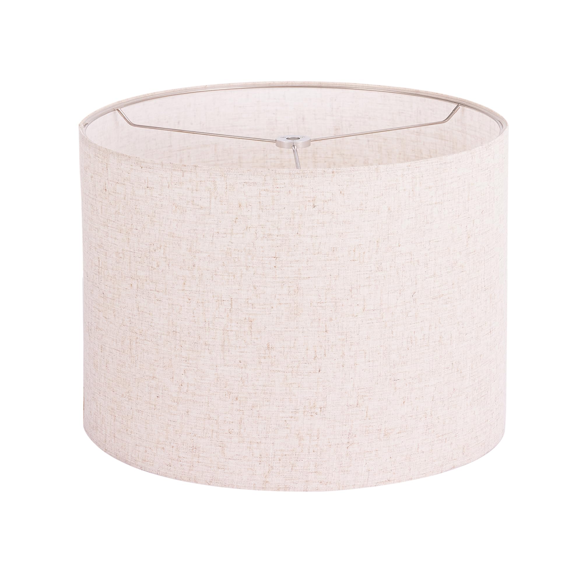 Wellmet 13x13x10 Inch Fabric Drum Lampshade - Classic Modern Style with Spider Fitter for Table, Bedside & Floor Lamps - Easy Assembly Required - Perfect for Living Room, Bedroom or Office Decor