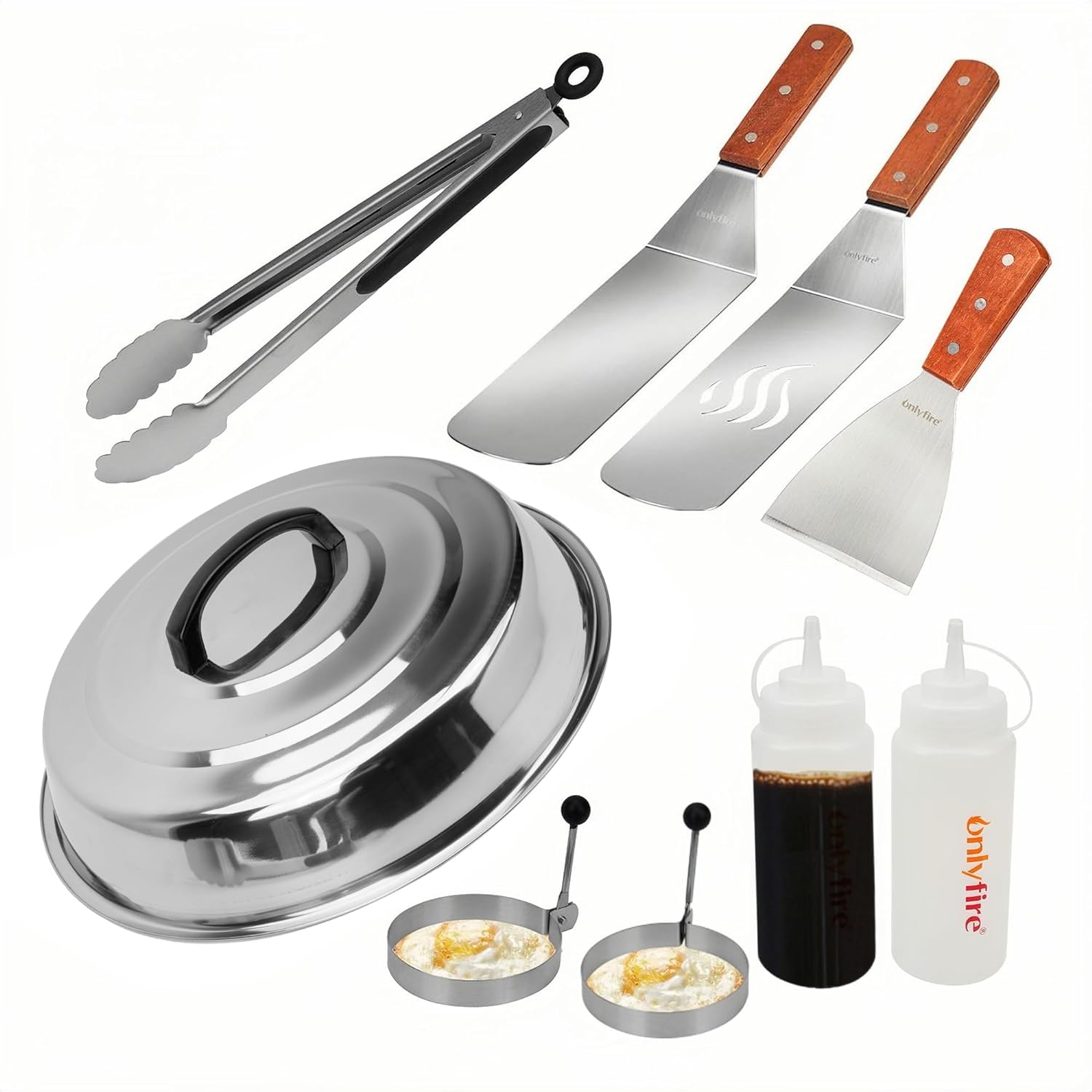 OnlyFire 9-Piece Griddle Accessories Kit for Blackstone & Camp Chef - Includes 12