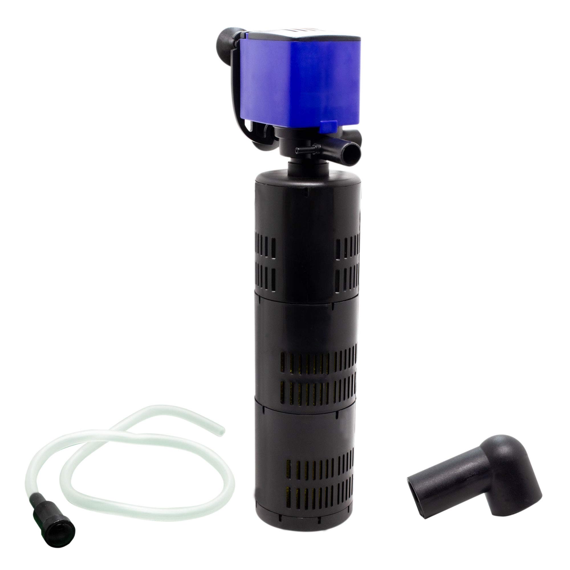 475 GPH Submersible Water Pump (1800L/H, 25W) - Ultra Quiet Aquarium Powerhead with 3-in-1 Filter Function for Circulation, Filtration & Oxygenation - Perfect for Fish Tanks, Ponds, Fountains & Hydroponics - Includes 8 Nozzle Attachments