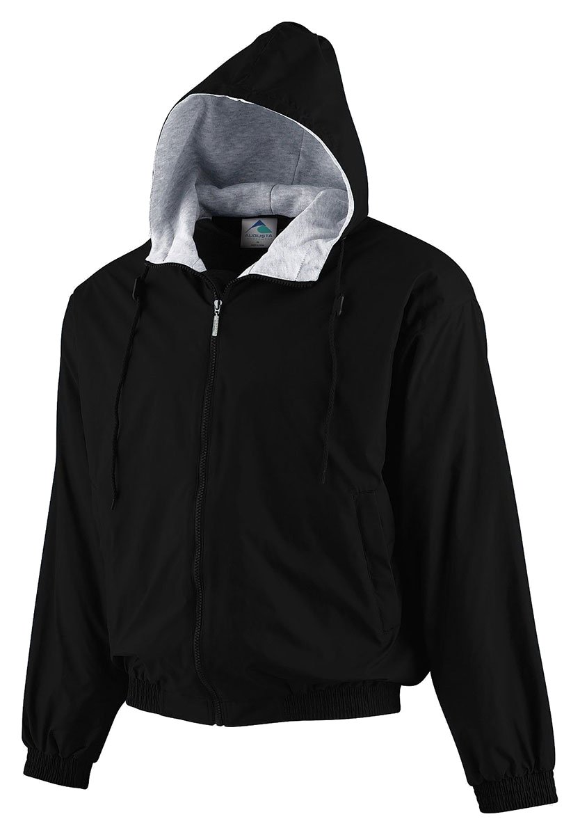 Augusta Sportswear Hooded Taffeta Jacket - Fleece Lined Windproof Waterproof Outdoor Jacket for Men & Women | Perfect for Hiking, Camping, and Cold Weather Activities
