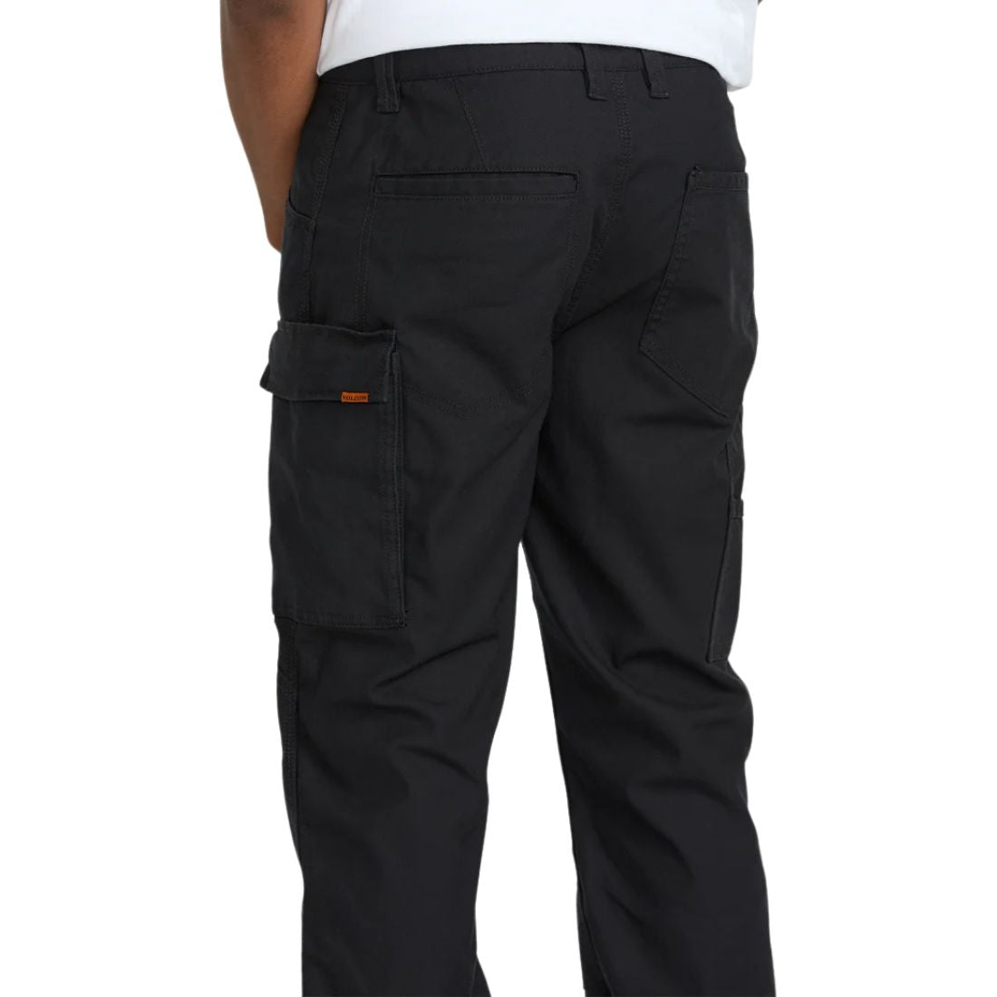 Volcom Men's Caliper II Relaxed Fit Work Pants - Durable Comfort for Construction & Outdoor Jobs - A1102502 Black - Perfect for Carpenters, Electricians & Landscapers