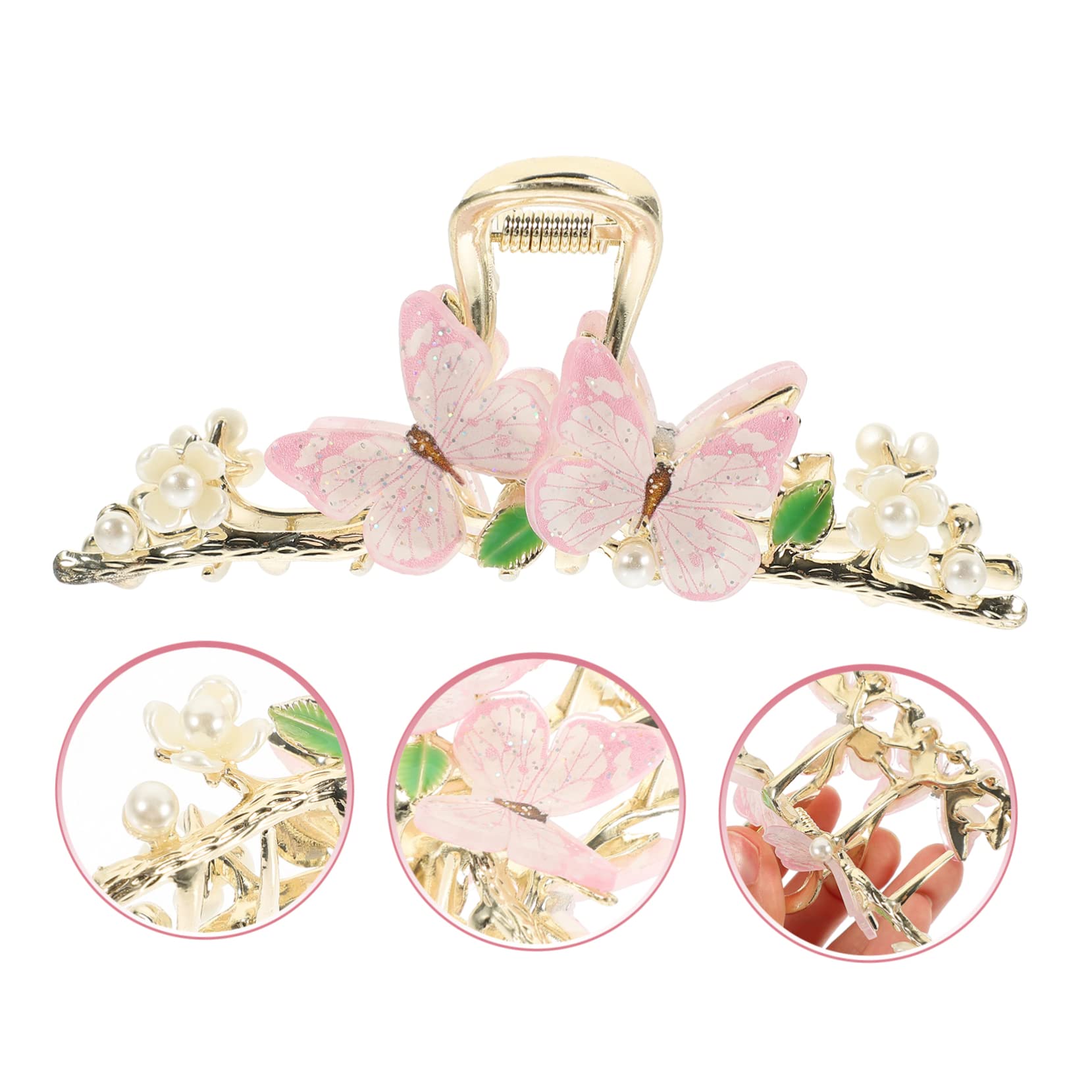 BIUDECO Large Butterfly Hair Clips for Women & Girls - Decorative Claw Clips for Thick Hair - Perfect for School, Parties, Weddings & Everyday Hairstyles