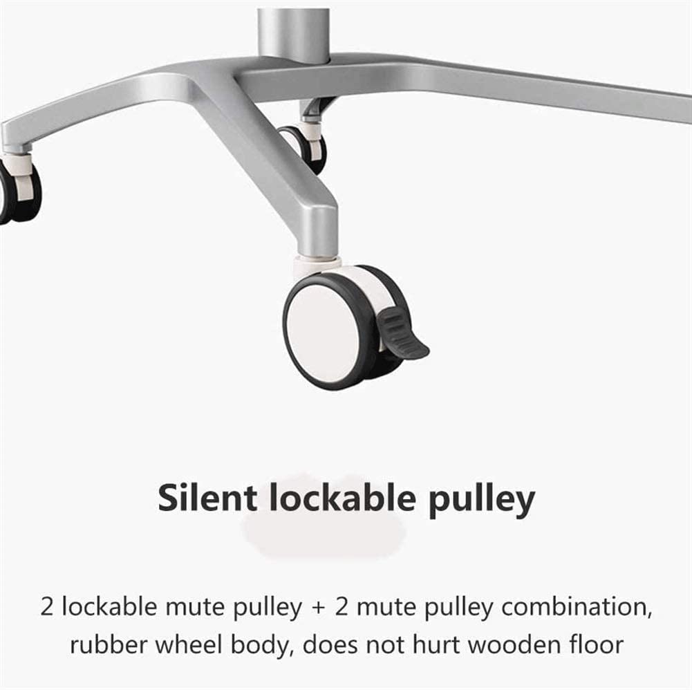 Adjustable Mobile Standing Desk with Wheels - Height Adjustable Rolling Laptop Workstation for Home Office | Perfect for Sit-Stand Work, Video Calls & Small Spaces