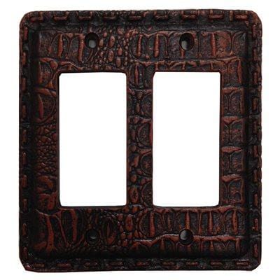 Resin Gator Double Rocker Wall Switch Plate Cover - Decorative Electrical Outlet Cover for Home & Office - Perfect for Living Room, Bedroom, and Kitchen Decor