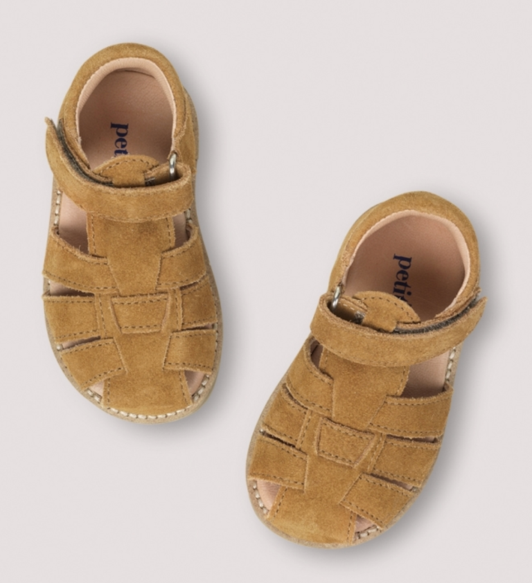 Petit Nord Sahara Suede Baby Sandals - Soft Leather Infant Walking Shoes for Boys & Girls | Perfect for Beach, Park & Summer Outings