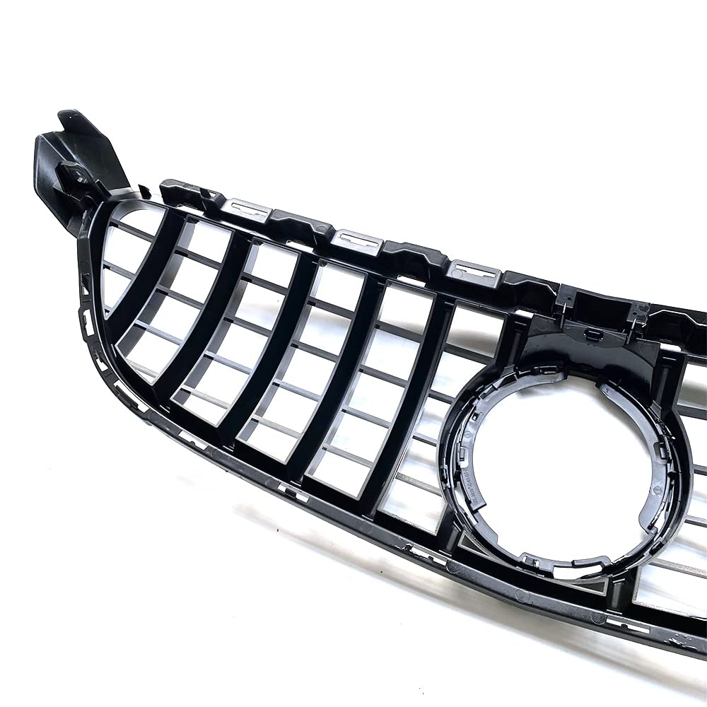 GT R AMG Style Front Bumper Grill for Mercedes Benz W205 C63 C63S 2019-2021 - Silver | Replacement Auto Part for Performance Upgrade & Custom Look