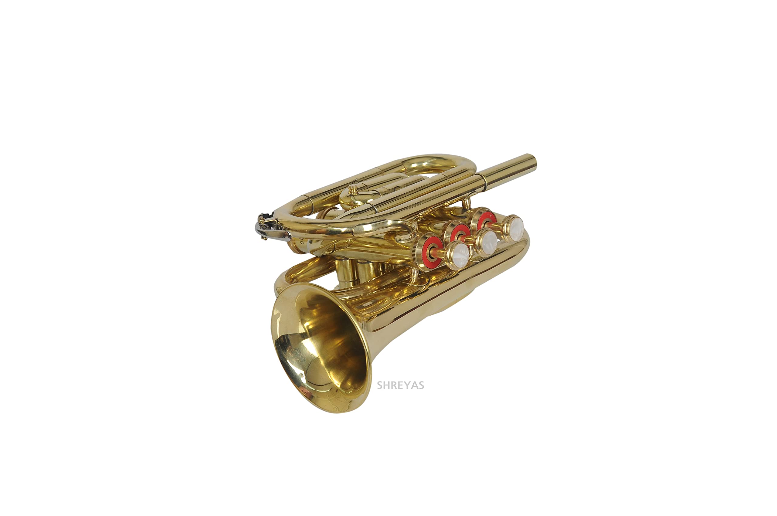 Premium Bb Pocket Trumpet - High-Quality Brass Instrument with Rich Sound for Beginners, Students & Travel - Perfect for Jazz, Marching Band & Outdoor Performances