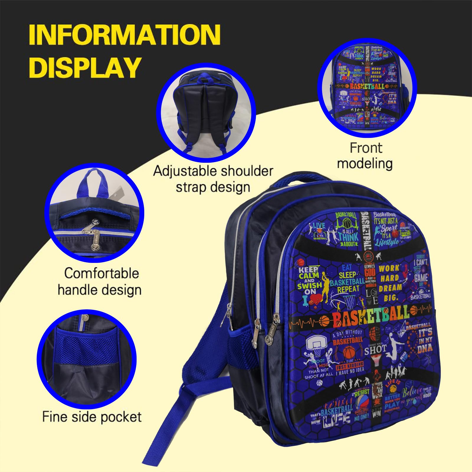 Basketball Backpack for Men & Women - Laptop Daypack for Travel & Hiking