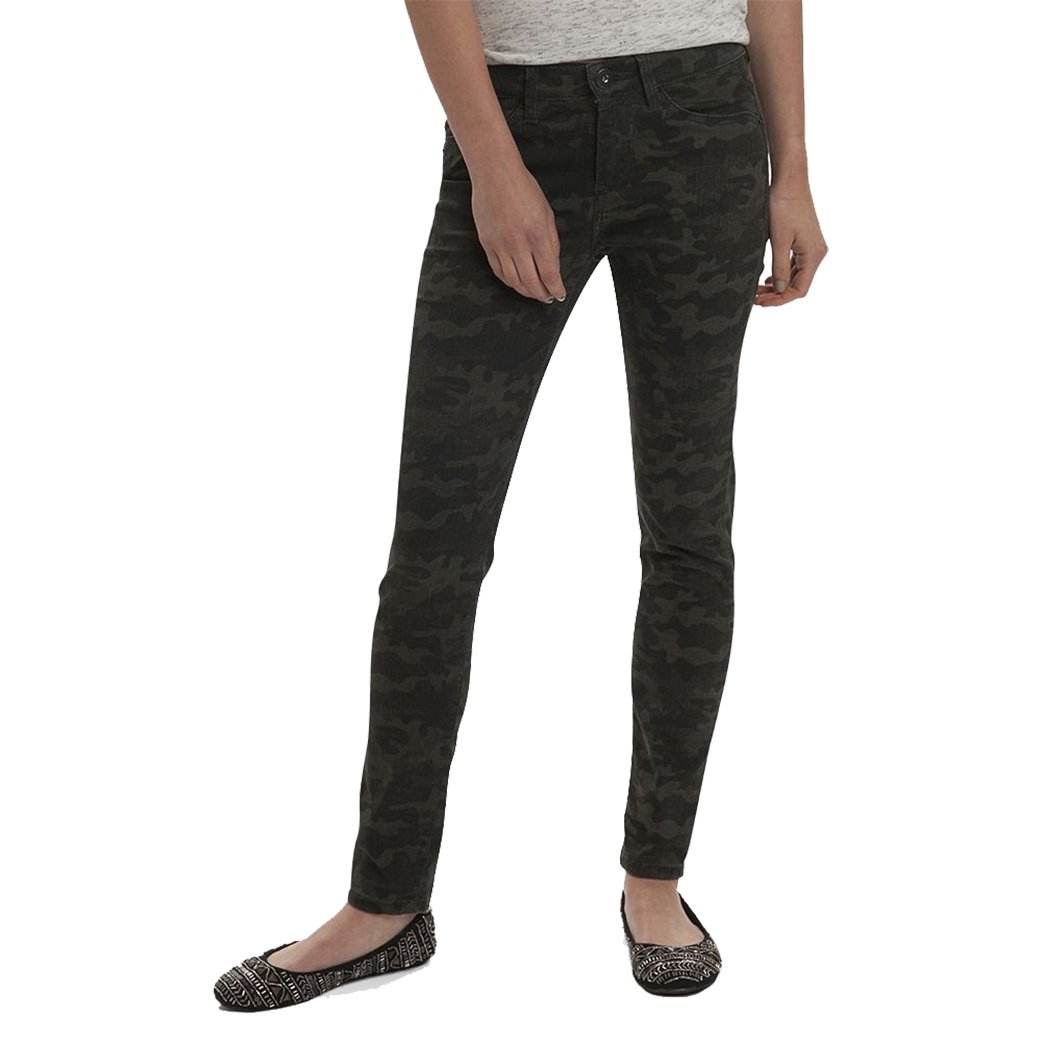 UnionBay Women's Green Camo Skinny Stretch Jeans - Size 6 | Comfortable Slim Fit Stretch Denim Pants for Casual Wear & Outdoor Activities