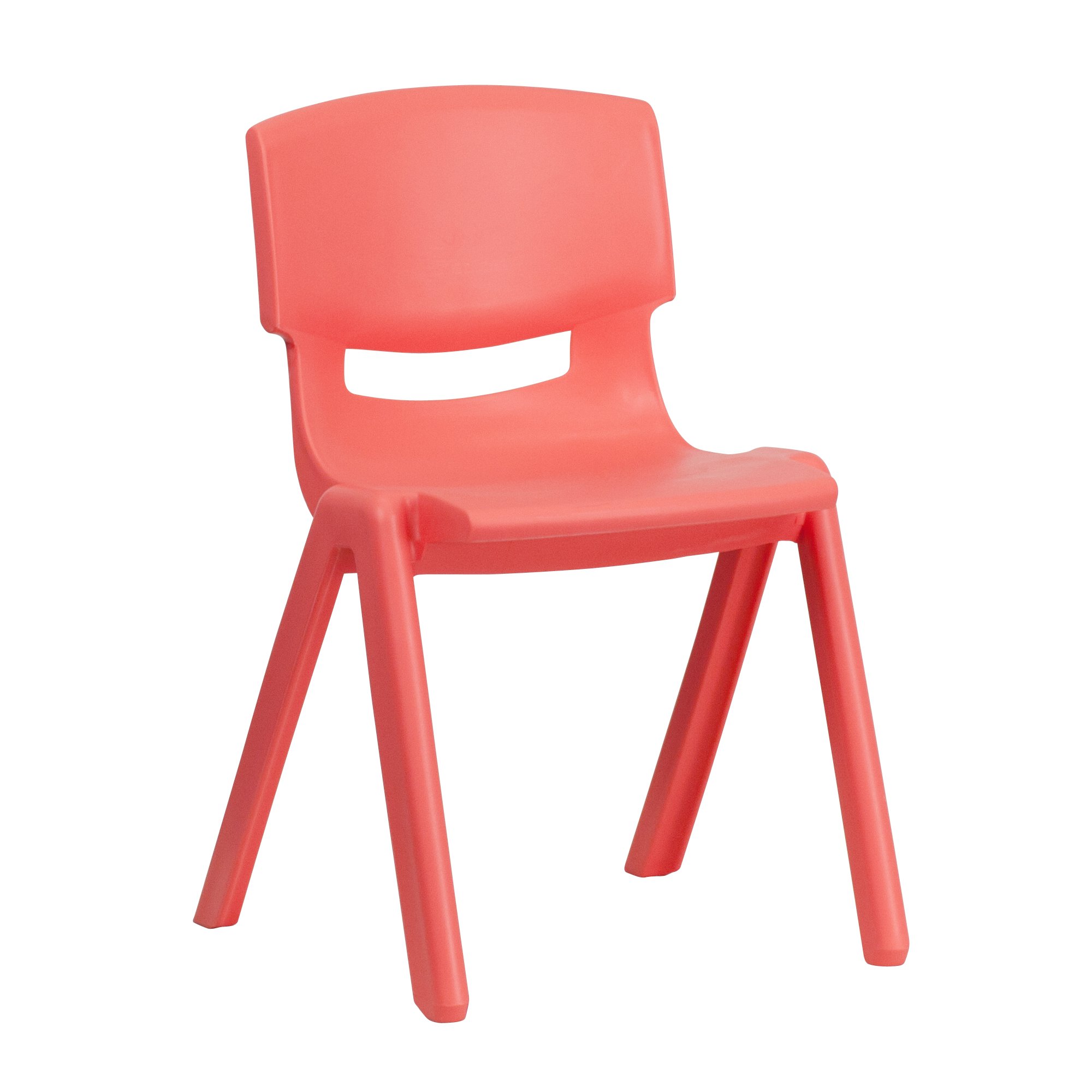 Flash Furniture Whitney 5-Pack Red Plastic Stackable School Chairs - 13.25