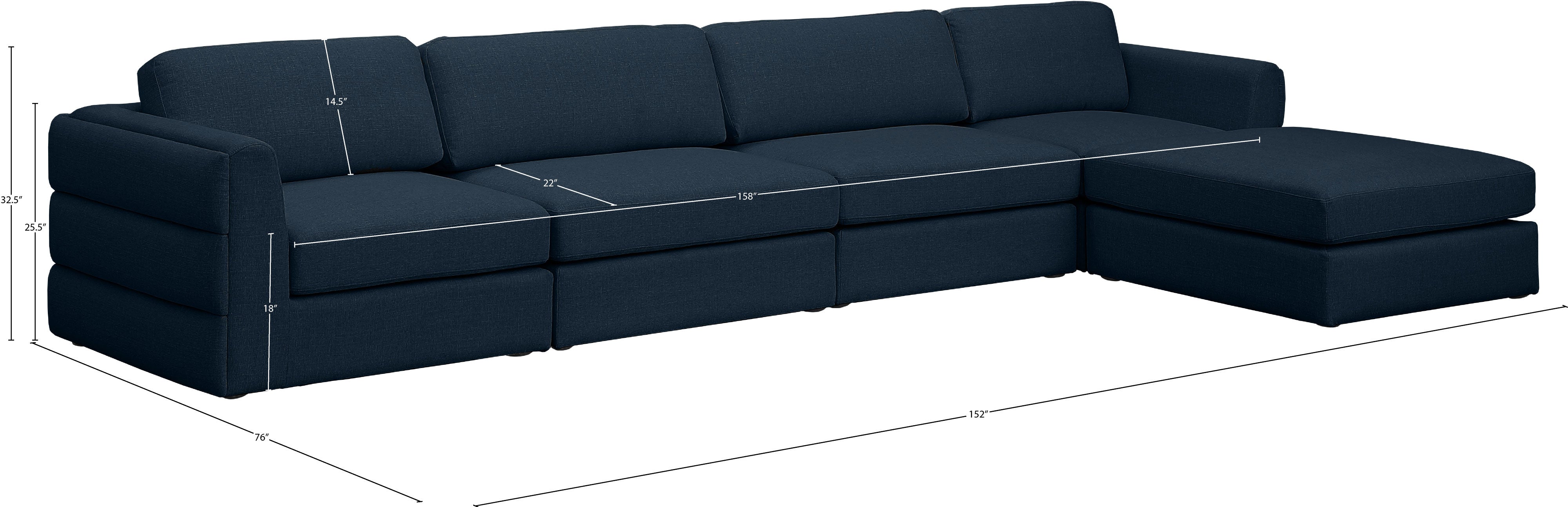 Beckham Durable Linen Textured Fabric Modular Sectional Sofa - Modern Living Room Furniture for Home Theater, Family Gatherings & Cozy Relaxation