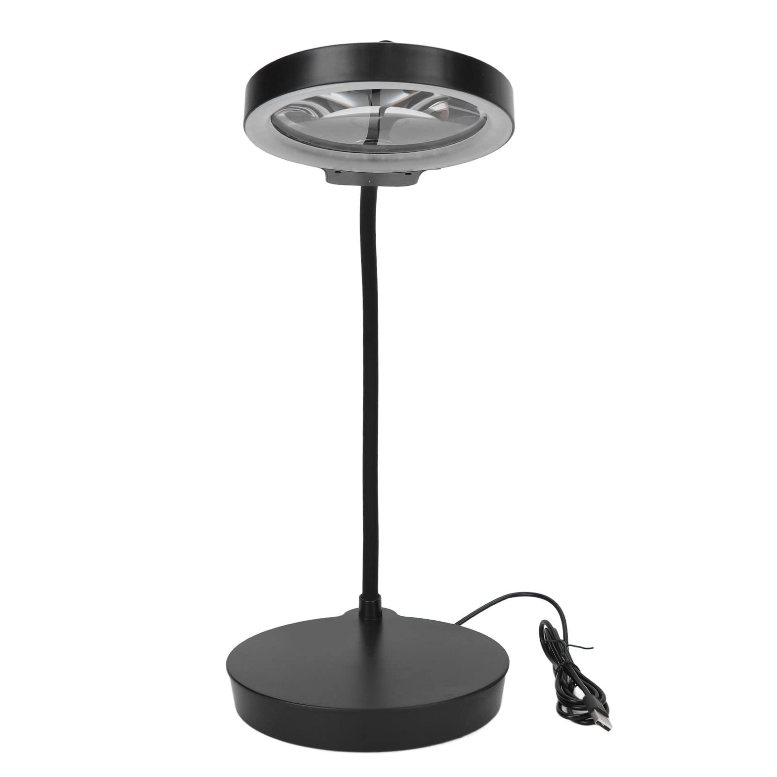 LED Magnifying Desk Lamp with Stepless Dimming - 36 High Brightness Light Chips for Even Illumination | Perfect for Eyelash Extensions, Crafts & Precision Work (Black)