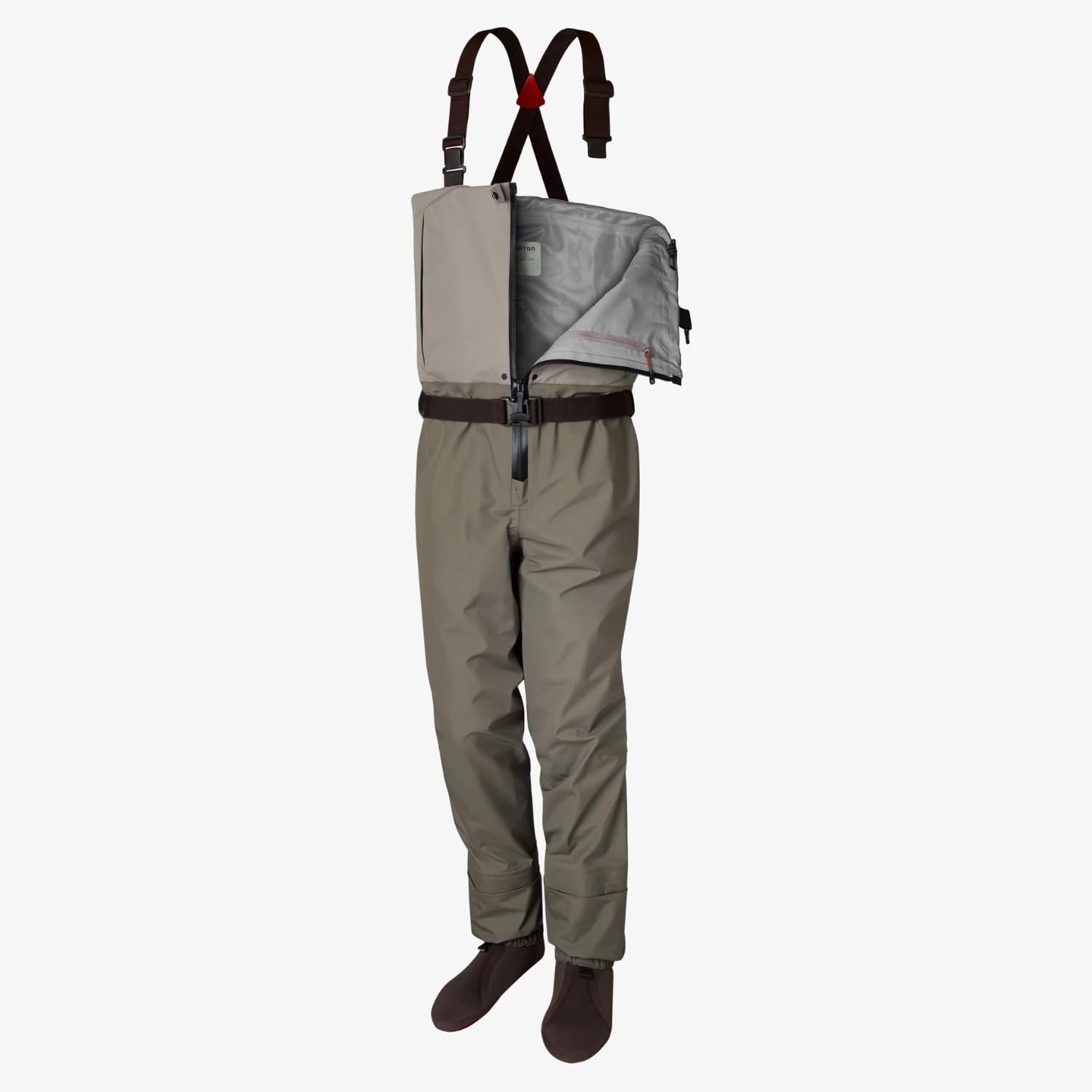Redington Men's Escape Zip Up Chest High Waders - Waterproof Fly Fishing Waders for Men in Boulder/Slate - Ideal for Stream, River & Lake Fishing Adventures