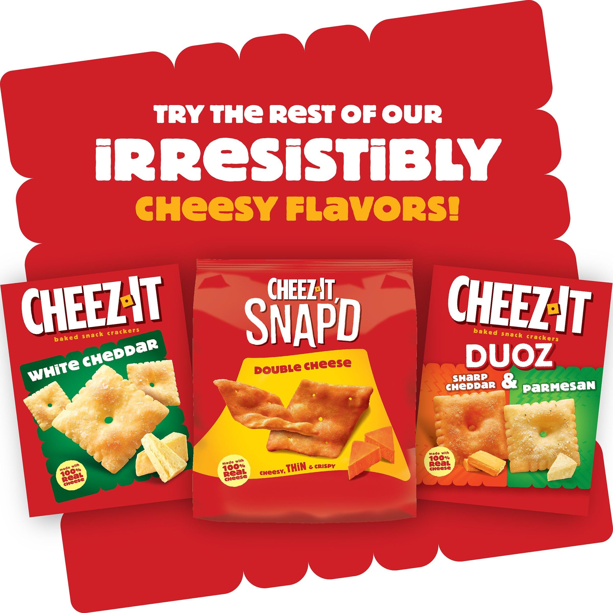 Cheez-It Grooves Crunchy Cheese Crackers - Sharp White Cheddar Flavor (9oz Box) | Perfect for School Lunches, Office Snacks & Party Platters | Delicious Cheese Snack for Kids & Adults