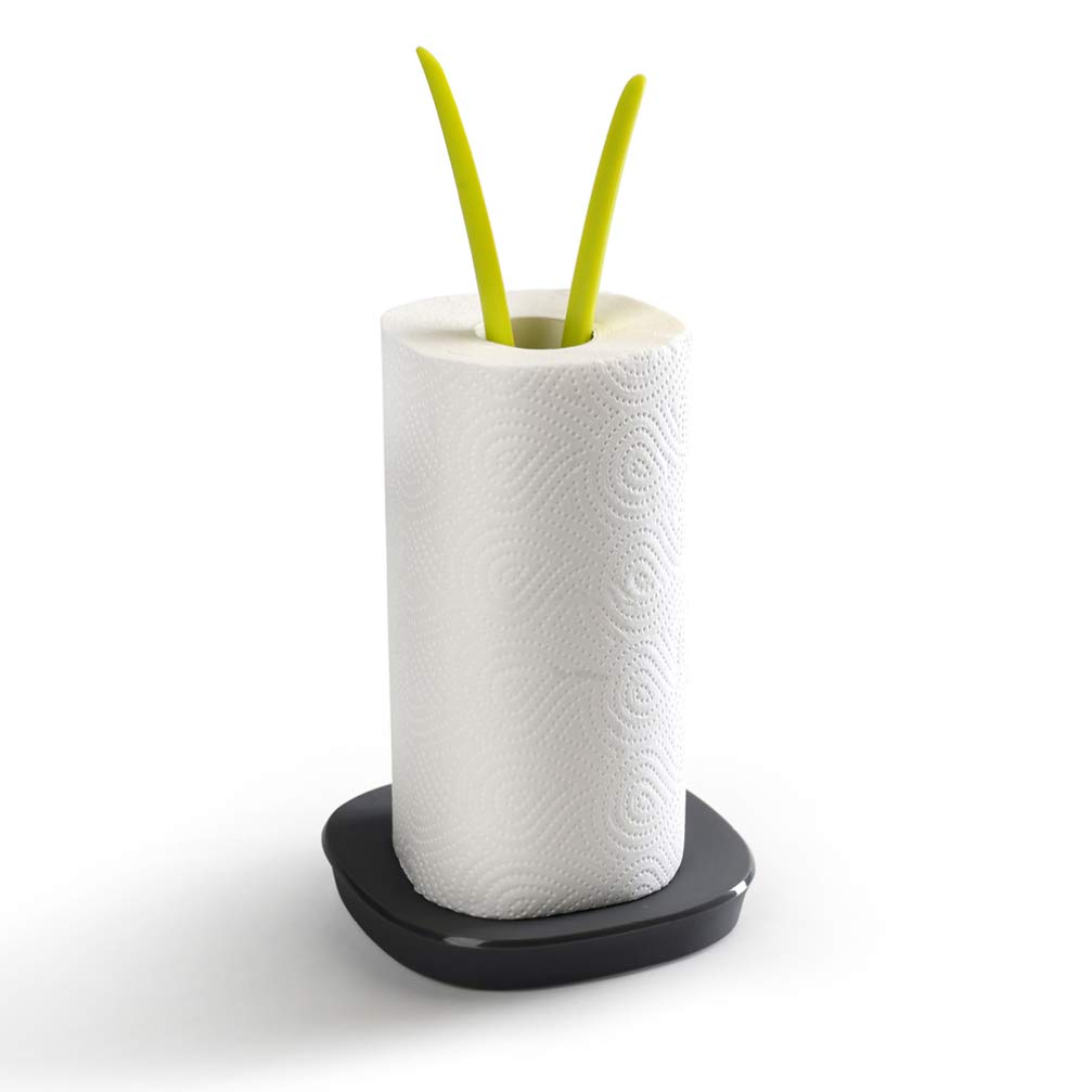 Cabilock Roll Trash Bag Holder Stand - Creative Desktop Paper Towel Rack & Toilet Paper Dispenser - Space-Saving Organizer for Kitchen, Bathroom, Office (Black) - Perfect for Waste Bags, Paper Towels & Toilet Rolls
