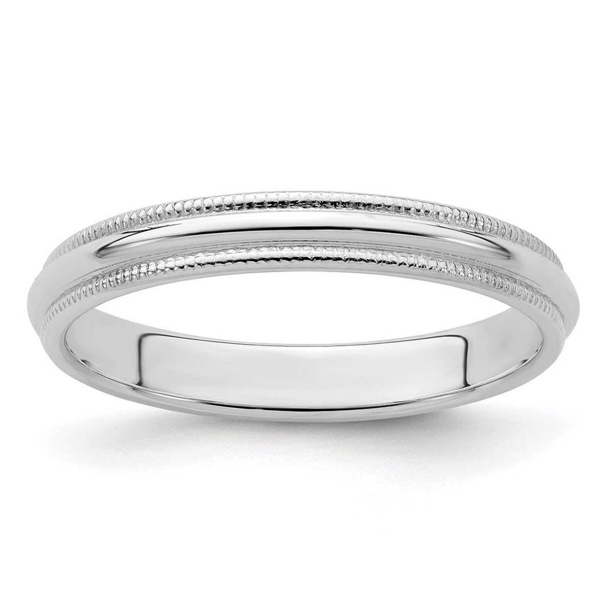 925 Sterling Silver Half Round Milgrain Band Ring for Women & Men - Durable Wedding, Engagement & Fashion Jewelry - Available in Multiple Sizes for Perfect Fit - Ideal for Gifts, Anniversaries & Everyday Wear