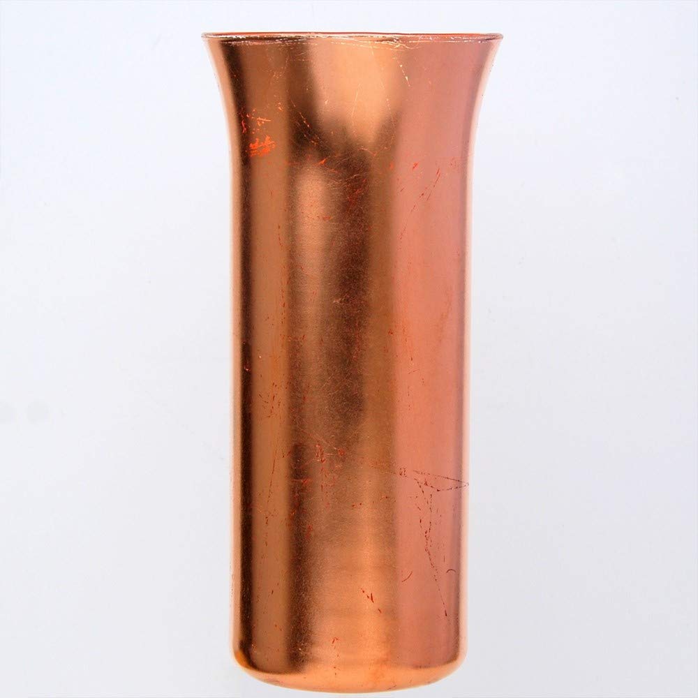 9-Inch Red Pomegranate Gilded Hurricane Vase in Rose Gold - Elegant Home Decor for Wedding Centerpieces, Dining Table Decor, and Mantel Displays