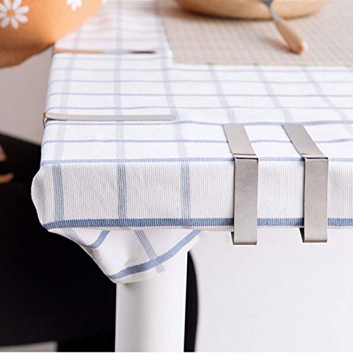 6-Piece Stainless Steel Tablecloth Clips Set - Heavy Duty Table Cover Holders for Weddings, Parties, Picnics & Home Use - Secure Tablecloths Outdoors & Indoors - Perfect for Dining, BBQ, Camping & Events